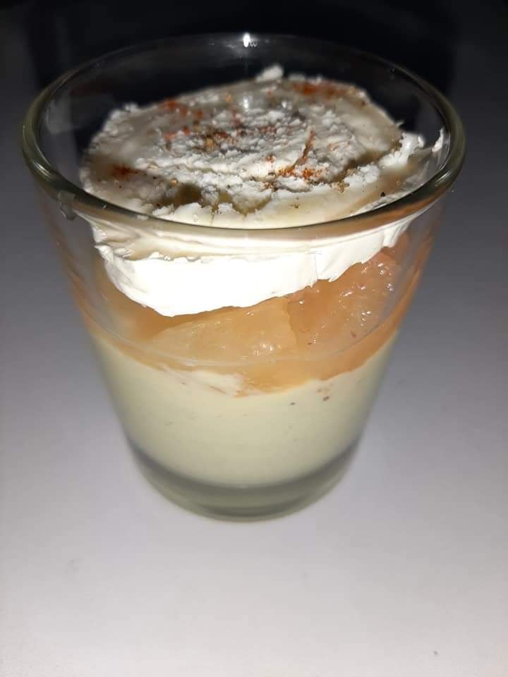 Verrine avocat pamplemousse chèvre