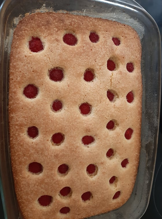 Gâteau aux framboises